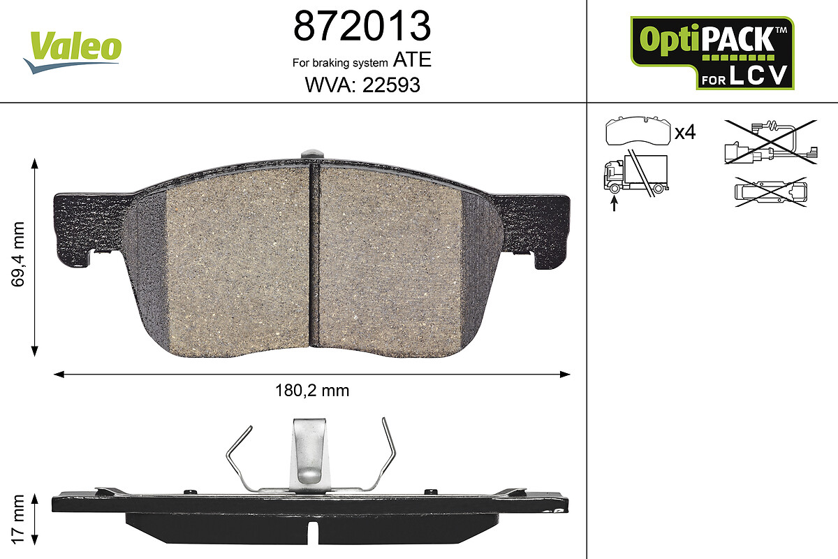 LCV BRAKE PADS JUMPY III EXPERT III